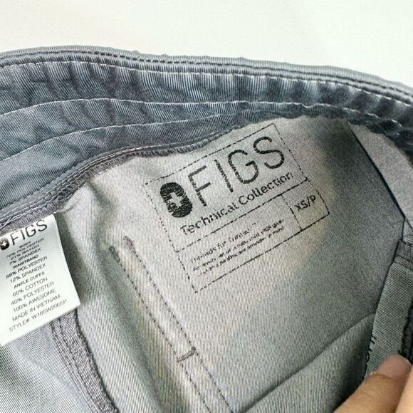Figs Technical Collection Jogger Scrub Pants Womens Size XS Gray High Waisted - Picture 2 of 9